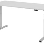 HAMMERBACHER elektrisch höhenverstellbarer Schreibtisch VXDSM19/5/S lichtgrau