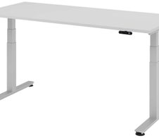 HAMMERBACHER elektrisch höhenverstellbarer Schreibtisch VXDSM19/5/S lichtgrau