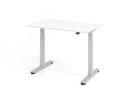 HAMMERBACHER elektrisch höhenverstellbarer Schreibtisch VXMST12/W/S weiß