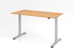 HAMMERBACHER elektrisch höhenverstellbarer Schreibtisch VXMST16/6/S buche