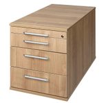 HAMMERBACHER Rollcontainer VTC30/N/N/RE nussbaum