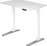 HAMMERBACHER elektrisch höhenverstellbarer Schreibtisch VXBHM12/W/WC weiß