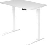 HAMMERBACHER elektrisch höhenverstellbarer Schreibtisch VXBHM12/W/WW weiß