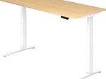 HAMMERBACHER VXBHM19/3/WW elektrisch höhenverstellbarer Schreibtisch 65 - 130 cm ahorn / weiß