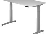 HAMMERBACHER elektrisch höhenverstellbarer Schreibtisch VXBHM16/5/SS lichtgrau