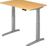 HAMMERBACHER elektrisch höhenverstellbarer Schreibtisch VXBHM12/6/SS buche