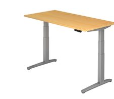 HAMMERBACHER elektrisch höhenverstellbarer Schreibtisch VXBHM16/6/SS buche