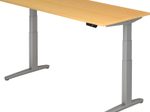 HAMMERBACHER elektrisch höhenverstellbarer Schreibtisch VXBHM19/6/SS buche