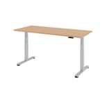 HAMMERBACHER elektrisch höhenverstellbarer Schreibtisch VXDSM19/E/S eiche