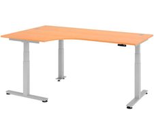 HAMMERBACHER VXDSM82/6/S elektrisch höhenverstellbarer Schreibtisch 63 - 127 cm buche / silber