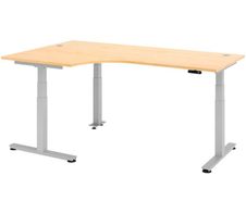 HAMMERBACHER VXDSM82/3/S elektrisch höhenverstellbarer Schreibtisch 63 - 127 cm ahorn / silber