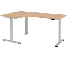 HAMMERBACHER VXDSM82/E/S elektrisch höhenverstellbarer Schreibtisch 63 - 127 cm eiche / silber