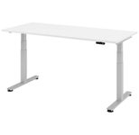 HAMMERBACHER elektrisch höhenverstellbarer Schreibtisch VXDSM19/W/S weiß