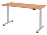 HAMMERBACHER elektrisch höhenverstellbarer Schreibtisch VXDSM19/N/S nussbaum