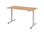 HAMMERBACHER elektrisch höhenverstellbarer Schreibtisch VXMST16/E/S eiche