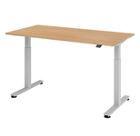 HAMMERBACHER elektrisch höhenverstellbarer Schreibtisch VXMST16/E/S eiche