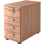 HAMMERBACHER Solid SC50 Standcontainer nussbaum 5 Auszüge