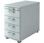 HAMMERBACHER Solid SC50 Standcontainer lichtgrau 5 Auszüge