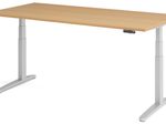 HAMMERBACHER elektrisch höhenverstellbarer Schreibtisch VXBHM2E/6/SS buche