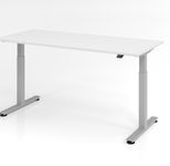 HAMMERBACHER elektrisch höhenverstellbarer Schreibtisch VXMST19/W/S weiß