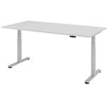 HAMMERBACHER elektrisch höhenverstellbarer Schreibtisch VXDSM2E/5/S lichtgrau