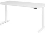 HAMMERBACHER elektrisch höhenverstellbarer Schreibtisch VXBHM2E/W/WW weiß