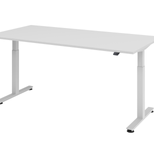 HAMMERBACHER elektrisch höhenverstellbarer Schreibtisch VXMST2E/5/S lichtgrau