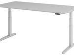 HAMMERBACHER elektrisch höhenverstellbarer Schreibtisch VXBHM2E/5/SS lichtgrau
