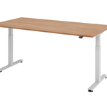 HAMMERBACHER elektrisch höhenverstellbarer Schreibtisch VXMST2E/N/S nussbaum
