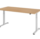 HAMMERBACHER elektrisch höhenverstellbarer Schreibtisch VXMST2E/E/S eiche