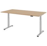 HAMMERBACHER elektrisch höhenverstellbarer Schreibtisch VXDSM2E/E/S eiche