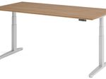 HAMMERBACHER elektrisch höhenverstellbarer Schreibtisch VXBHM2E/N/SS nussbaum