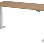 HAMMERBACHER elektrisch höhenverstellbarer Schreibtisch VXBHM2E/N/SS nussbaum
