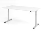 HAMMERBACHER elektrisch höhenverstellbarer Schreibtisch VXMST2E/W/S weiß