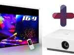 LG HU810PW Forte CineBeam Laser Heimkino Beamer 2700 ANSI Lumen + eSmart MIMOTO Motor Leinwand 254 cm 100 Zoll