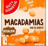 GUT&GÜNSTIG Macadamias geröstet & gesalzen 125,0 g
