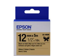 Epson LabelWorks LK-4KBK - Schwarz auf Gold - Rolle (1,2 cm x 5 m)