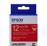 Epson LabelWorks LK-4RKK - Seidig - Gold auf Rot - Rolle (1,2 cm x 5 m)