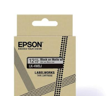 Epson LabelWorks LK-4WBJ - Schwarz auf matt Weiß - Rolle (1,2 cm x 8 m)