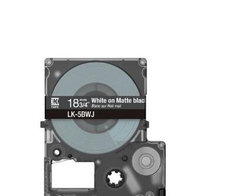 Epson LabelWorks LK-5BWJ - Weiß auf Mattschwarz - Rolle (1,8 cm x 8 m) 1 Kassette