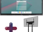 Samsung Flip WA75C Smart Signage Touch Display 189 cm 75 Zoll + Neomounts FL55-875BL1 MOVE motorisierter Rollwagen