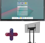 Samsung Flip WA75C Smart Signage Touch Display 189 cm 75 Zoll + Neomounts FL55-875BL1 MOVE motorisierter Rollwagen
