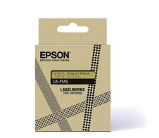 Epson LabelWorks LK-4YAS - Grau auf Gelb - Rolle (1,2 cm x 8 m) 1 Kassette