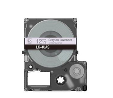 Epson LabelWorks LK-4UAS - Grau auf Lavendel - Rolle (1,2 cm x 8 m) 1 Kassette
