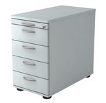 HAMMERBACHER Solid SC50 Standcontainer lichtgrau 5 Auszüge