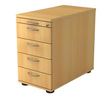 HAMMERBACHER Solid SC50 Standcontainer buche 5 Auszüge