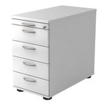 HAMMERBACHER Solid SC50 Standcontainer weiß 5 Auszüge