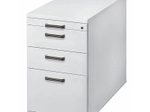 HAMMERBACHER Haziender Standcontainer lichtgrau 4 Auszüge