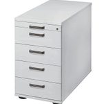 HAMMERBACHER Haziender Standcontainer lichtgrau 5 Auszüge