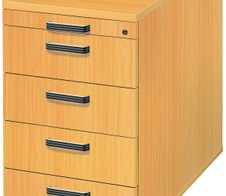 HAMMERBACHER Haziender Standcontainer buche 5 Auszüge